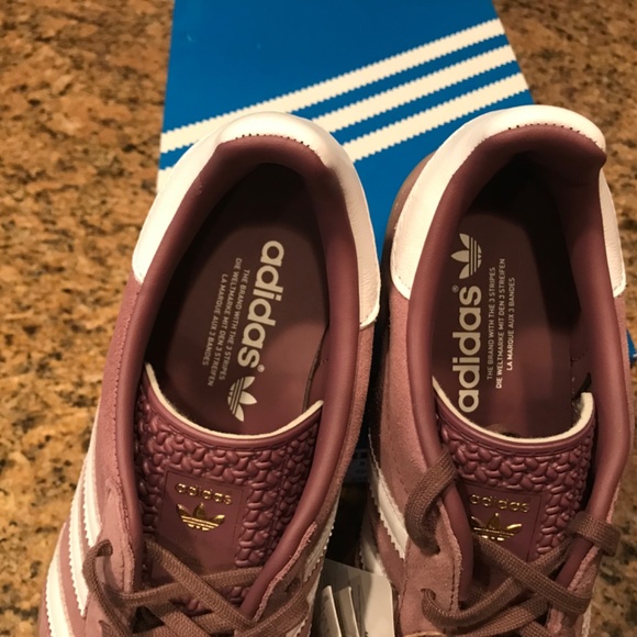adidas Women's Gazelle Sneakers in Purple and White - Picture 7 of 8